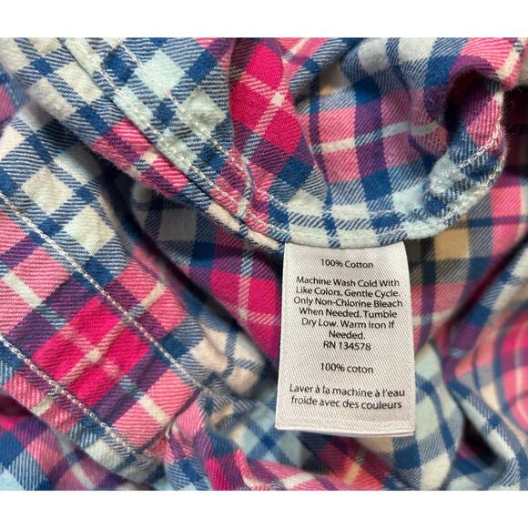 Vineyard Vines Flannel Whale Shirt, Size 12/14 - Picture 8 of 9